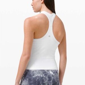 LULULEMON Short Cool Racerback Tank Top Nulu White Women's 10